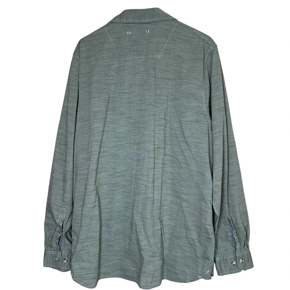 THE NORTH FACE Montgomery Long Sleeve Button Up Shirt Mens Sz XL Green Outdoor